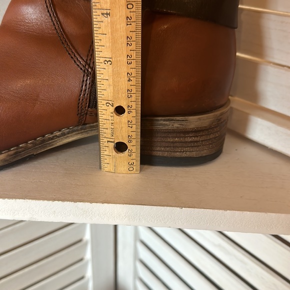 Clarks Brown Zipper Boots with Dark Brown Straps - Picture 4 of 7